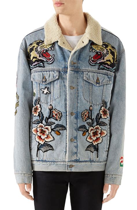 gucci jean jacket replica|genuine Gucci denim jacket.